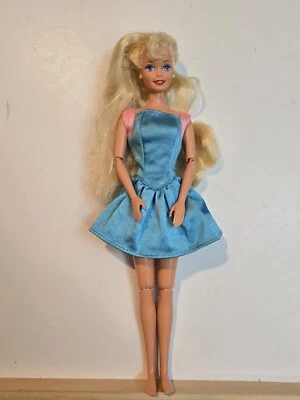 BARBIE Doll Genuine Dress MATTEL Clothing Pink Blue  Fashion 90's Doll C442G  Foto 1 de 4