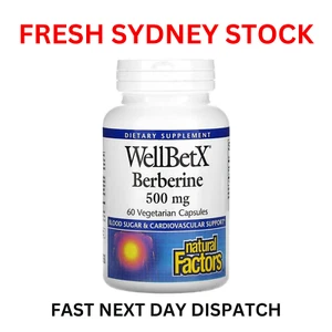 Natural Factors WellBetX Berberine 500 mg 60 Vegetarian Capsules Blood Sugar - Bild 1 von 5