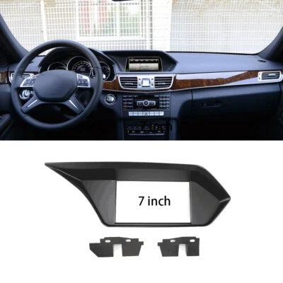 7" Fascia Stereo Radio Bezel Panel Frame Trim 2Din For Mercedes Benz E 11-15 - Image 1 of 2