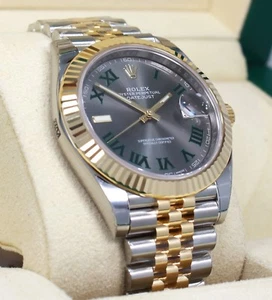 Rolex Datejust 41mm 126333 Jubilee 18K Yellow Gold /SS Roman Dial Watch *UNWORN - Picture 1 of 11
