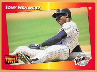 TONY FERNANDEZ SAN DIEGO PADRES #165 - DONRUSS TRIPLE PLAY NM-MT 1992 - Image 1 of 2