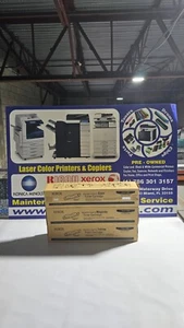 3 Genuine Sealed Xerox 106R01221 BLK 106R01220 YLW 106R01219 MAG Toners 6360 - Picture 1 of 5