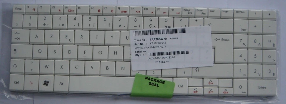 Clavier Français AZERTY Packard Bell EasyNote TJ66 MS2273 NEUF