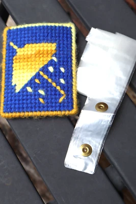 Vintage Clear Rain Bonnett in Crochet Sleeve From 70's 80's Never Used - Image 1 of 2