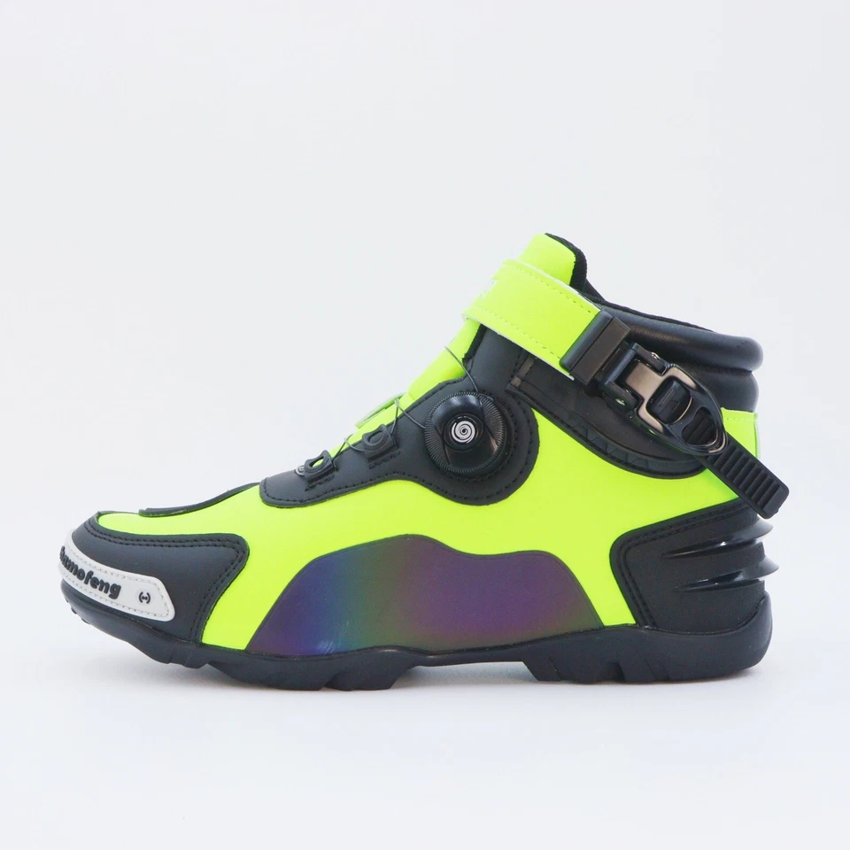 Motorcycle Riding Shoes Men's Waterproof Motor Riding Racing Casual Short Boots Foto 1 de 1