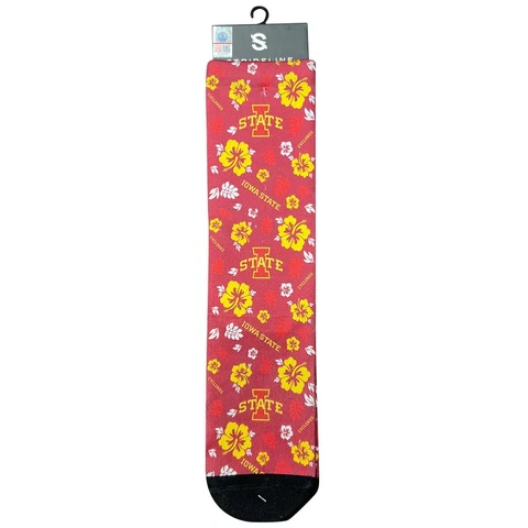 Iowa State Cyclones Cardinal Tropical Print Socks Cover