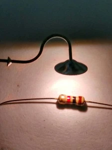 Double bend HO gooseneck light (warm white) 24"" shade, 1x3 mm led Xtra bright - Picture 1 of 3