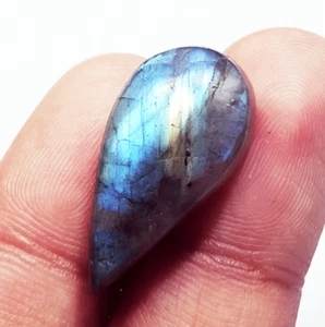 Certified 100% Natural Labradorite 28.40 Ct Loose Gemstone Pear Shape - Picture 1 of 6