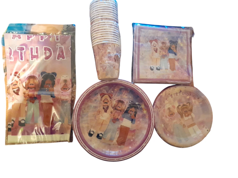 Princesa Fiesta Platos Tazas Servilletas Mantel Niños Cumpleaños Fiesta Decoración Foto 1 de 4