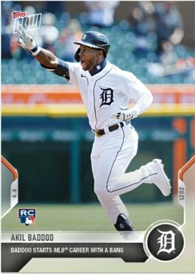 Akil Baddoo - 2021 MLB TOPPS NOW® Card 25 - Presale Detroit Tigers RC - Image 1 of 2