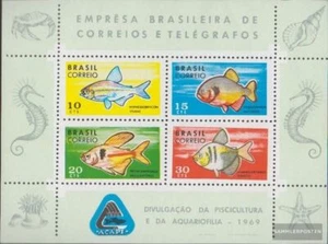 Brasil Bloque 24 (completa.edición.) no usado 1969 Fischzucht - Imagen 1 de 1