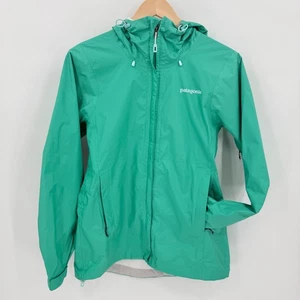Patagonia Womens Green Torrent H2NO Rain Shell Hooded Jacket Size Small Taped - Picture 1 of 17