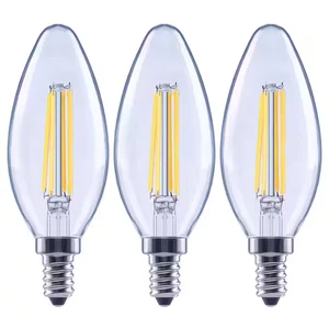 100-Watt B11 Dimmable Blunt E12 Candelabra Vintage Edison LED Light Bulb 3-Pack - Picture 1 of 6