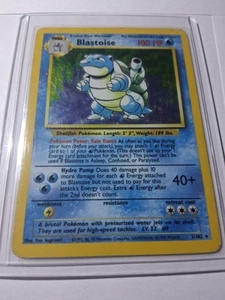 Pokemon Blastoise Card 2/102 Base Set Holo Rare - Picture 1 of 3