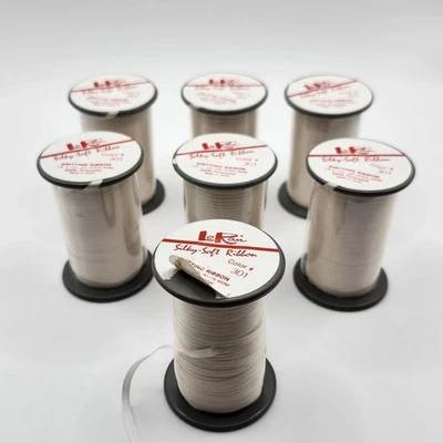 Knitting Ribbon Lot Lo-Ran Silky Soft Ribbon 1/8x100yds 6 New Rolls Plus A Bonus - Image 1 of 3
