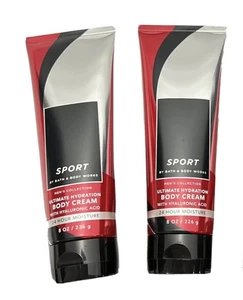Bath & Body Works Sport Ultimate Hydration Body Cream W/Hyaluronic Acid 2 Pc New - Picture 1 of 1