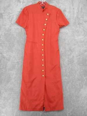 Vestido Vintage Cynthia Howie 6 Seda Kimono Maxi Botones Florales Cuello Mandarín Foto 1 de 4