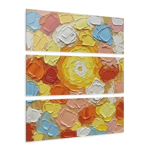 Colorful Abstract Acrylic Triptych Wall Art Print, Modern Home Decor, - Picture 1 of 6