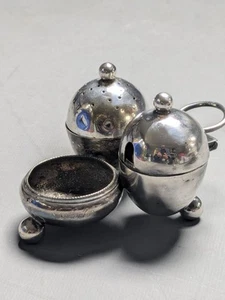 Mappin & Webb Prince's Plate Cruet Set Salt Pepper Mustard c.1900 - Picture 1 of 12