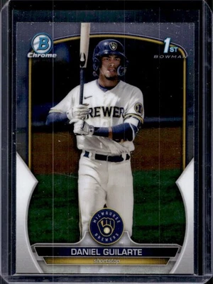 2023 Bowman Daniel Guilarte Chrome 1st #BCP-21 Brewers - Image 1 of 2