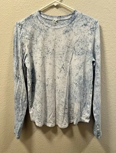 Lululemon Love manica lunga donna taglia 8 Cirrus Wash bianco alpino blu 6 - Foto 1 di 7