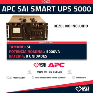 APC SAI SMART-UPS 5000 5U UNINTERRUPTIBLE POWER SUPPLY 5000VA BATTERY... - Picture 1 of 7