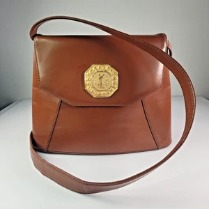 Vintage YSL Yves Saint Laurent Braun Leder Schultertasche 80er 90er Frankreich Selten - Bild 1 von 13