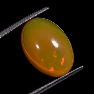 4.55 Ct Natural Ethiopian Opal Oval Cabochon Multi Fire 10x15x6 mm Gemstone DT53 - Picture 1 of 7