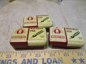1940s Vintage Lot Macniven & Camerons Waverley Pen Nibs Advertising Tin Box L27 - Picture 1 of 4