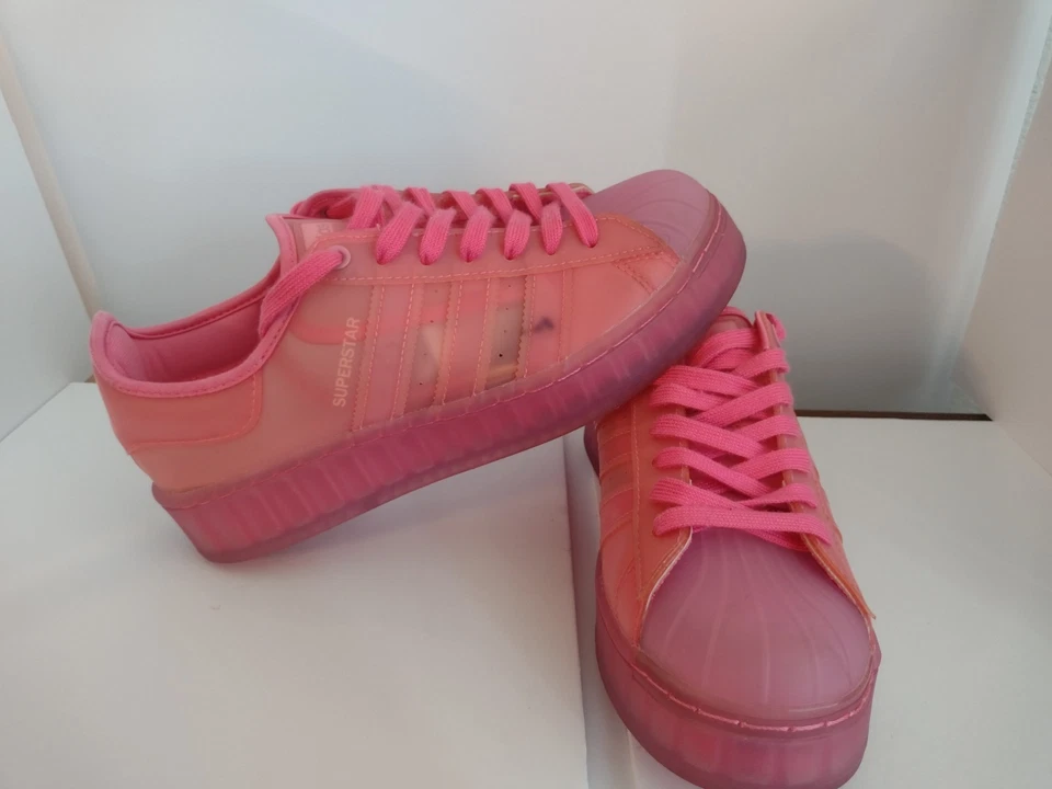 Adidas Superstar Jelly Semi Solar Pink Shoes Sneakers Size 9 - Image 1 of 4