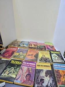 Edgar Rice Burroughs Lot of 14 -  Vintage Tarzan Paperback Books - Picture 1 of 15