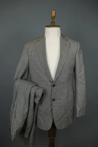 Armani Collezioni Gray Notch Lapel Single Breasted 2 Pc Blazer & Pants Size 40 - Picture 1 of 24