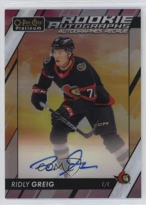 2023-24 O-Pee-Chee Platinum Rookie Auto Sunset Ridly Greig #R-RG - Image 1 of 3