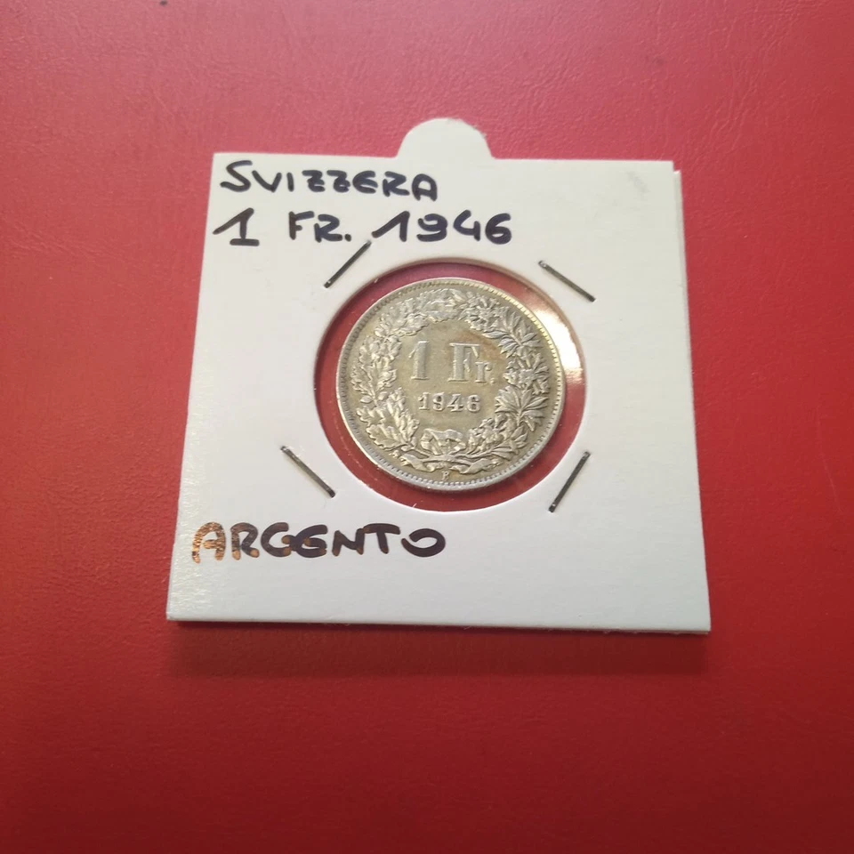 Svizzera Moneta 1 Franco 1946 Argento Silver - Immagine 1 di 2