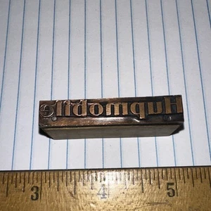 Printing Block ( Hupmobile) Copper Face - Picture 1 of 4