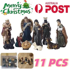 Mini Nativity Figurines Set Jesus Christmas Holiday Decoration Home Ornament AU - Picture 1 of 14