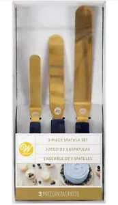 NEW Wilton 3 Piece Spatula Set Navy Blue and Gold. Check It Out! - Picture 1 of 2