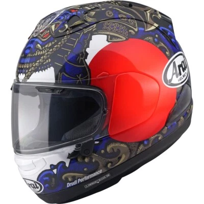 Arai RX-7V EVO Samurai Replica Full Face Motorcycle Helmet - Blue - Image 1 of 2