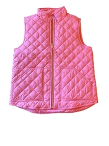 Crewcuts L Pink Quilted Girls Vest With Front Pockets & Zip Closure - Picture 1 of 7