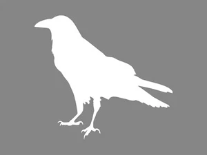 CROW Bird Silhouette Vinyl Decal Halloween Scary Spooky Outdoor Car Sticker - Picture 1 of 6