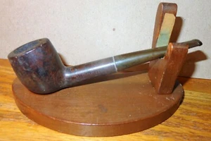 SOPORTE DE EXHIBICIÓN DE PIPA DE BRIAR SIN BEBIDA KAYWOODIE Y PIPA DE FUMAR DE MADERA DE COLECCIÓN - Imagen 1 de 13