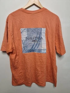 vintage nautica shirt adult size xl orange sailing competition nautical flag - Picture 1 of 12