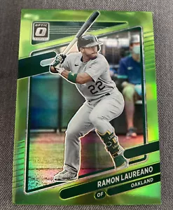 2021 Panini Donruss Optic Lime Green Ramon Laureano #150 Oakland A’s - Picture 1 of 3