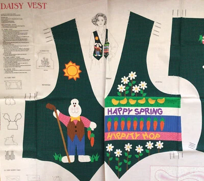 DAISY HAPPY SPRING EASTER Talla XS S M L Rosa Naranja Corte Coser Instrucciones Tela Foto 1 de 4