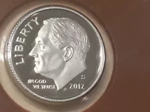 2012 S GEKLEIDET ATB EDELSTEIN PROOF TIEFE KAMEE ROOSEVELT GROSCHEN WIRKLICH SCHÖN HOCHWERTIG - Bild 1 von 2