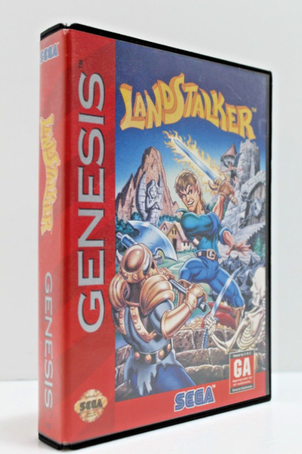 Raro Jogo Sega Mega Drive Land Stalker Estado de Novo Completo