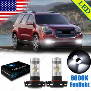 For GMC Acadia 2007 - 2010 2011 6000K 5202 LED Fog Lights Beam Bulbs White 2pcs - Picture 1 of 6