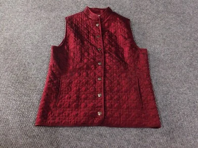 Chaleco Chicos Talla 0 Rojo Mujer Forrado con Botones Sin Mangas Algodón Bolsillos Geométricos Foto 1 de 4