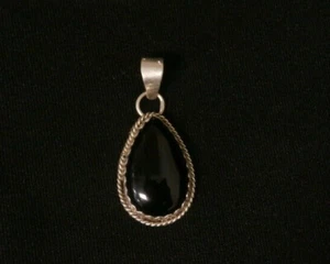 Unique Vintage Sterling Silver Mexican Onyx Pendant. Make Offer! #2309 - Picture 1 of 6