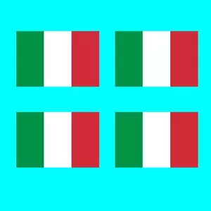 4 X Italy Flag Temporary Tattoo Lasts 1 week Italian Team - Picture 1 of 2